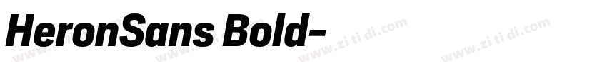 HeronSans Bold字体转换